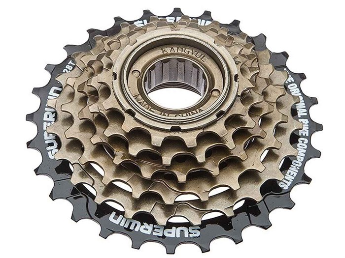 Трещотка KFW-664 Superwin, (14-28 зубьев) 6 скор., стальная чёрно-коричневая 52787