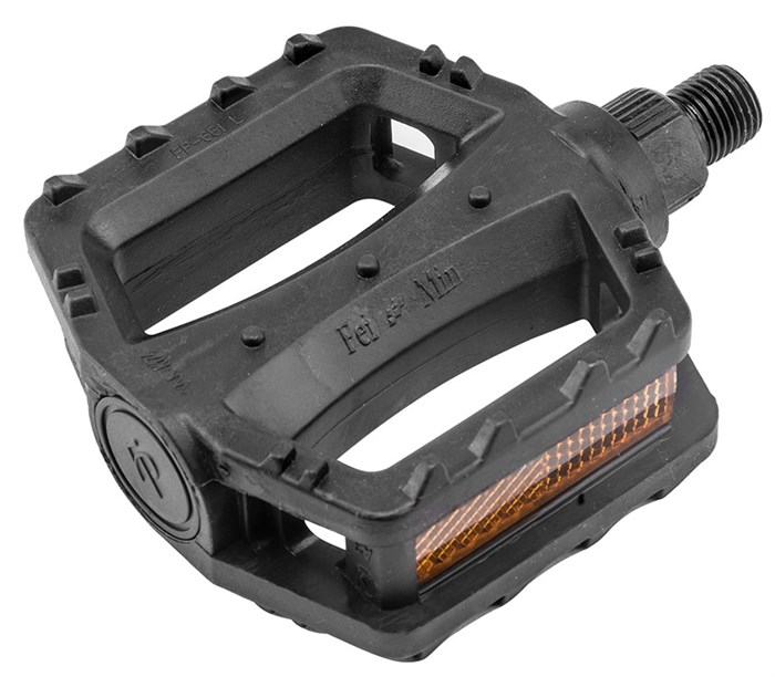 Педали FP-651 Feimin, ось 1/2" со светоотражателями, пластиковые чёрные 44959