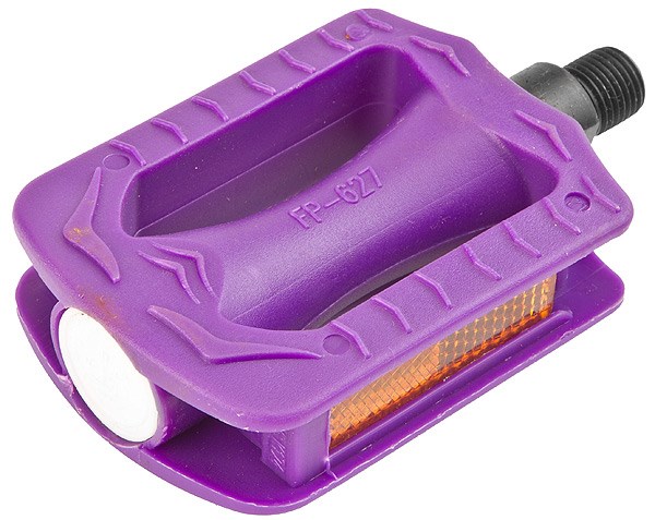 Педали FP-627 Feimin, ось 1/2" со светоотражателями, пластиковые фиолетовые 53829