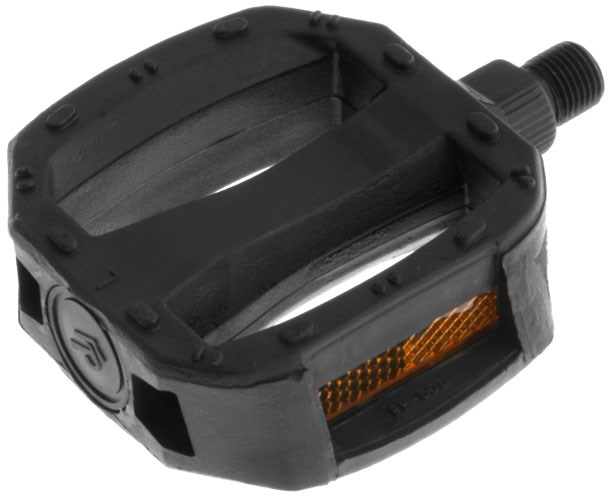Педали FP-650 Feimin, ось 1/2" со светоотражателями, пластиковые чёрные 53830