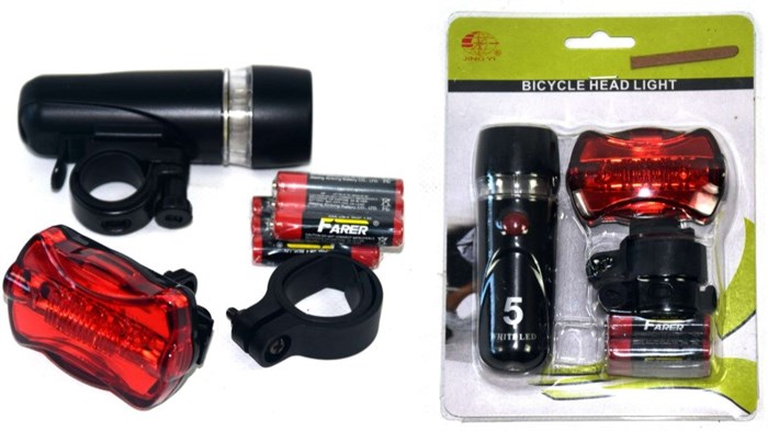 Комплект фонарей для велосипеда, jy-808-11+jy-004t 00-00002504