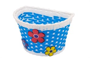 Велокорзина HL-BS04 200х140х130мм передняя для детских велосипедов, пластиковая синяя 44963