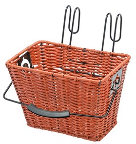 Велокорзина JL-083 Stels передняя универсальная плетёная, сталь./пластик., коричневая, навесная на руль 44816