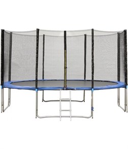Батут с сеткой безопасности  и лестницей (длинные стойки безопасности), 13 футов, (396см), 13480l2yl 42809