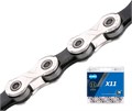 Цепь велосипедная X11, 1/2"X11/128"X118L (в боксе), серебристо-черная,X11-118SLBK 00-00013515